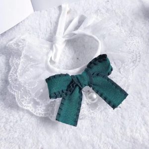 Cat Dog Lace Saliva Towel Pet Bib