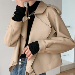 New Genuine Leather Clothes Women's Jacket Sheepskin Loose-fitting Short Coat