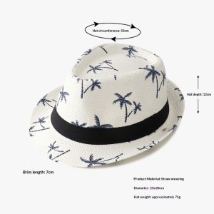 Straw Beach Summer Sun For Men And Women Sun-protective Fedora Panama Hat
