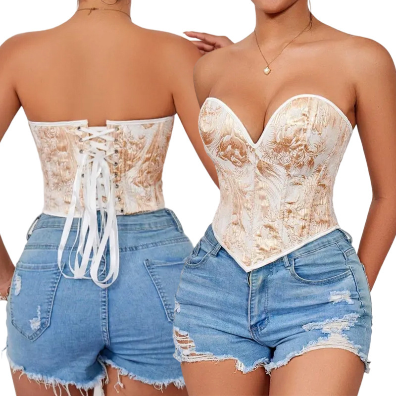 Womens Stylish Form-fitting Printed Tube Top - الصورة 2