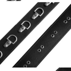 Adjustable Saddle-buckle Leather Belt With Hook-and-loop Fastener