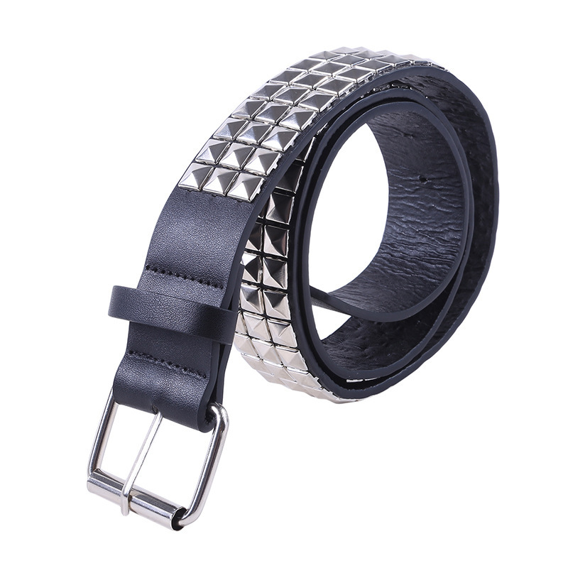 Hollow Rivet Belt PU Waistband Temperament Men And Women - الصورة 5