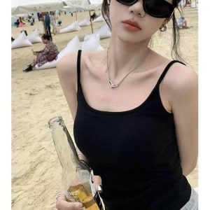 Comic-style Outerwear Camisole With Built-in Chest Pads