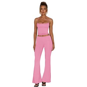 Stylish Casual Two-piece Set In Brushed Milk Silk