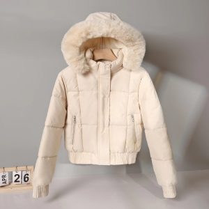 Short Cotton-padded Parka In Hong Kong And Korean Styles For Winter