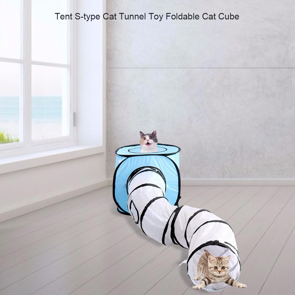 Tent S-Shaped Cat Foldable Playing Tunnel Toy - Image 5
