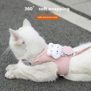 Cat Pulling Rope Adjustable Cat Walking Rope Cute Kittens Special For Going Out Chest Strap Small Dog Pet Supplies
