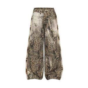 Leopard-Print American-Style Street Denim Jeans For Men