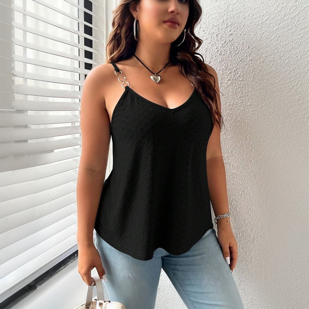 Springsummer Slip Top A Simple Sleeveless Outerwear Top - الصورة 3
