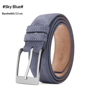 Wear-resistant Scratch-proof Pin-buckle Belt A Vintage Suede Casual And Business Waistband For Trousers