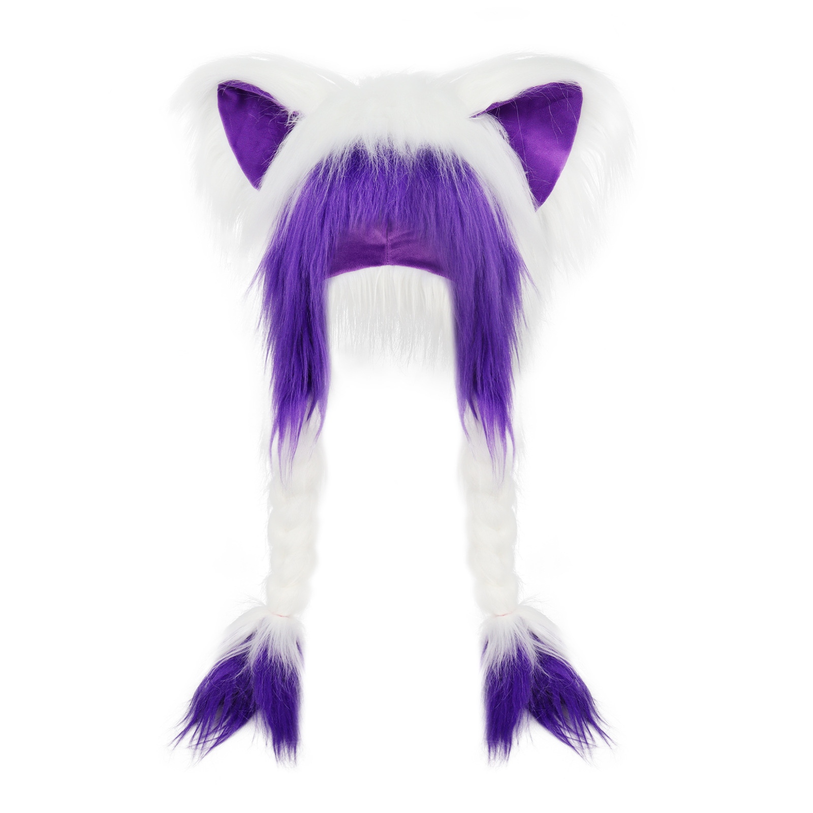 Plush 2D Cat-Ear Unisex Wig Cap - الصورة 8