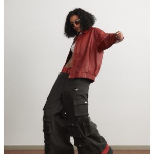 Leather Jacket Men And Women Special-interest Fashion Brand Sweet Cool Hot Girl Cropped Leather Coat