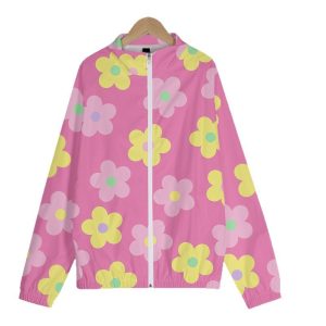 5 New Men's Digital Print Zipper Stand Collar Windbreaker Sport