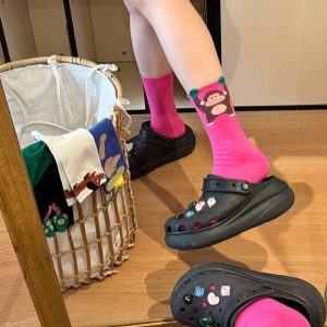 Trendy Illustrated Spring Socks For Women
