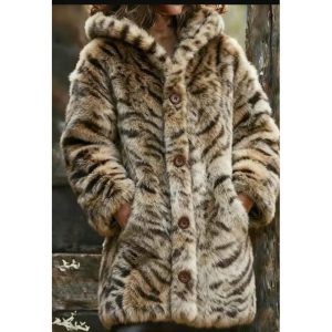 Elegant Chic Printed Womens Jacket