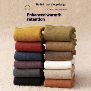 Fleece-lined Thickened Low-cut Socks For Warmth
