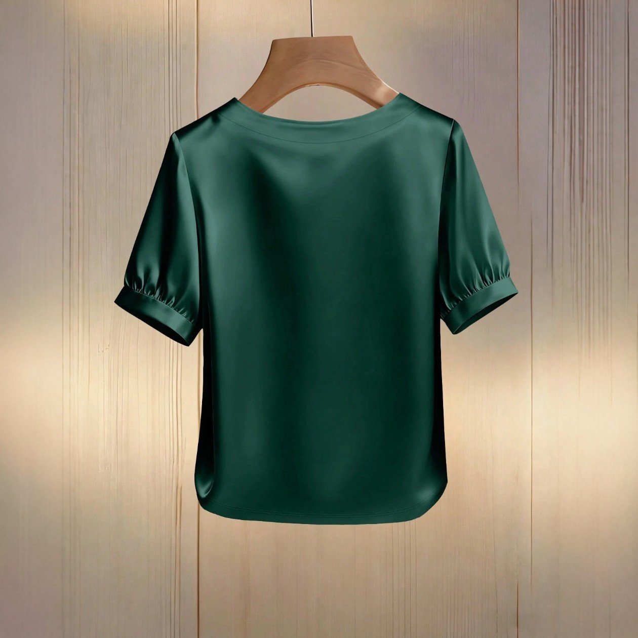 French-style Satin Pearl-collar Short Sleeves - Image 3