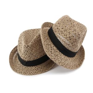 Mens Sun-Protective Hat British Jazz Hat Vintage Top Hat