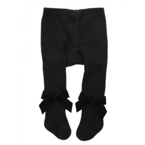 Springautumn Velvet Bow Baby Tights