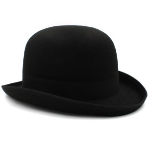 Versatile Round-crown Wool Felt Hat For Men With A Classic British Flair