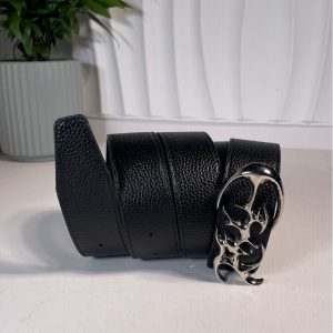 Personality Alien Punk Hollow Eye Rivet Belt Men