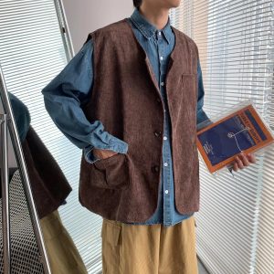 New Versatile Retro-chic Casual Corduroy Vest