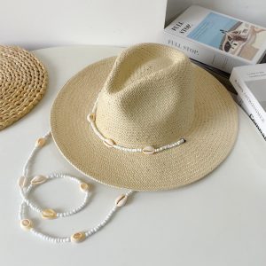 Stylish Flat-brim Sun Hat For Summer Outings And The Beach