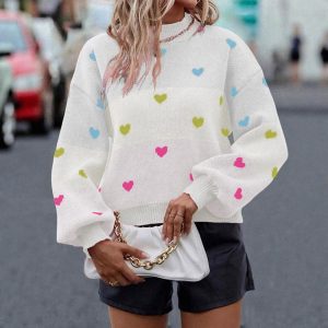 Relaxed-fit Long-sleeve Turtleneck Knit Casual Pullover Sweater