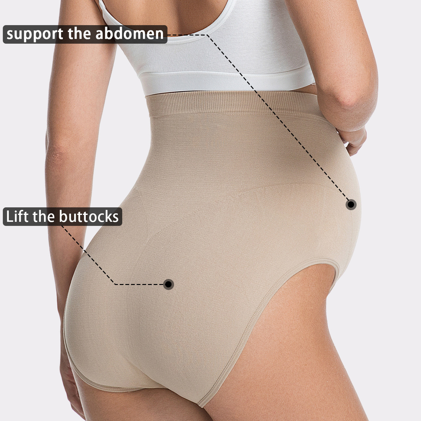 High-waisted Seamless Maternity Underwear For Pregnancy - Image 2