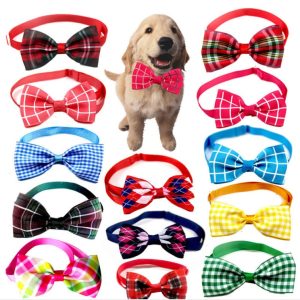 Plaid Pet Tie Cat Dog Scarf Accessories Pet Accessories