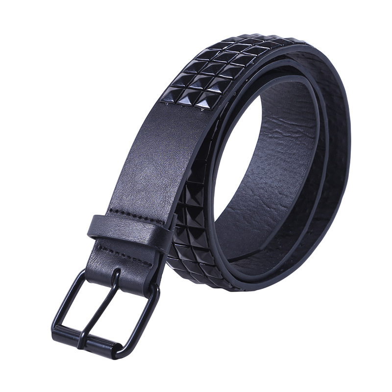Hollow Rivet Belt PU Waistband Temperament Men And Women - الصورة 6
