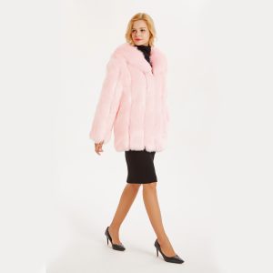 New European And American Stylish Fox-fur Lapel Coat
