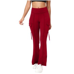 Womens Fashion Solid-Color High-Waisted Yoga Pants