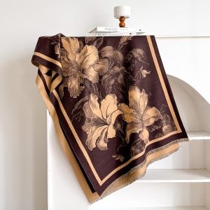 Womens Elegant Faux Cashmere Neck Warmer Versatile Warm And Thick Shawl