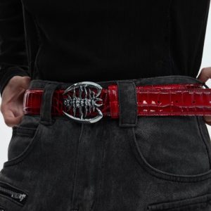 Heavy Duty Metal Ribbed Buckle Niche Belt
