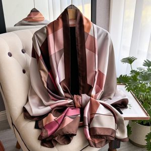 New Silk-look Scarflong Style For Vacation And Sun Protection