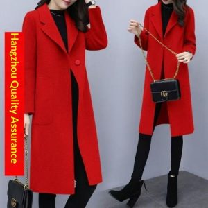 New Autumnwinter Wool Coat, Mid-length, Loose-fit, Korean Style