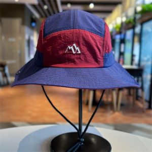 Womens American-style Contrast-color Bucket Hat For Outdoor Sun Protection