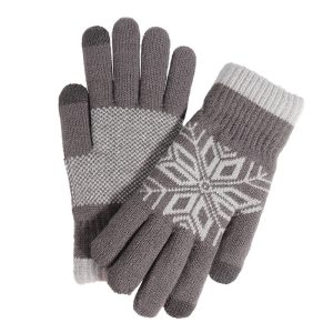 Christmas Double-Layer Touchscreen Gloves, Knitted For Outdoor Winter Warmth