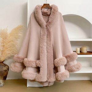Knitted Cardigan Shawl Cape Coat