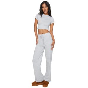 Stylish Casual Two-piece Set In Brushed Milk Silk