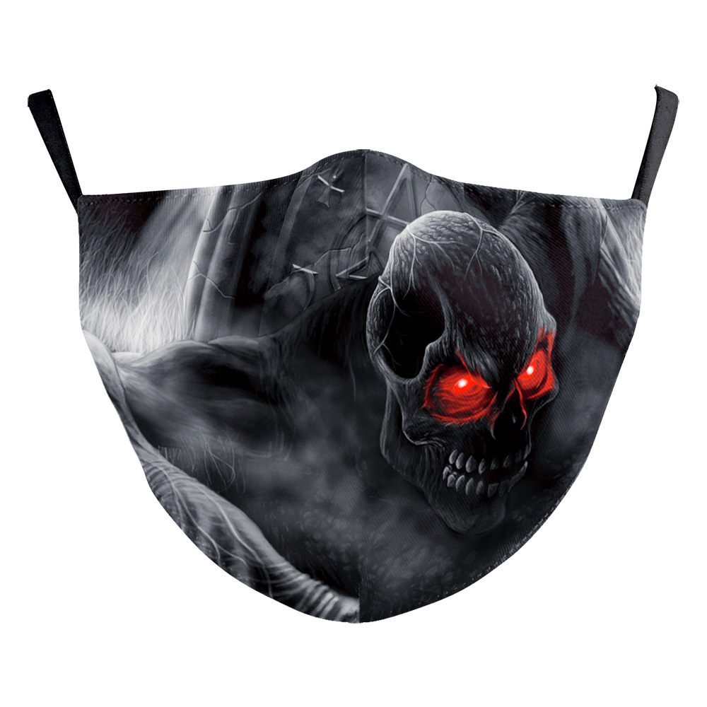 Milk Silk Double-layer Halloween Digital Printing Mask - الصورة 6