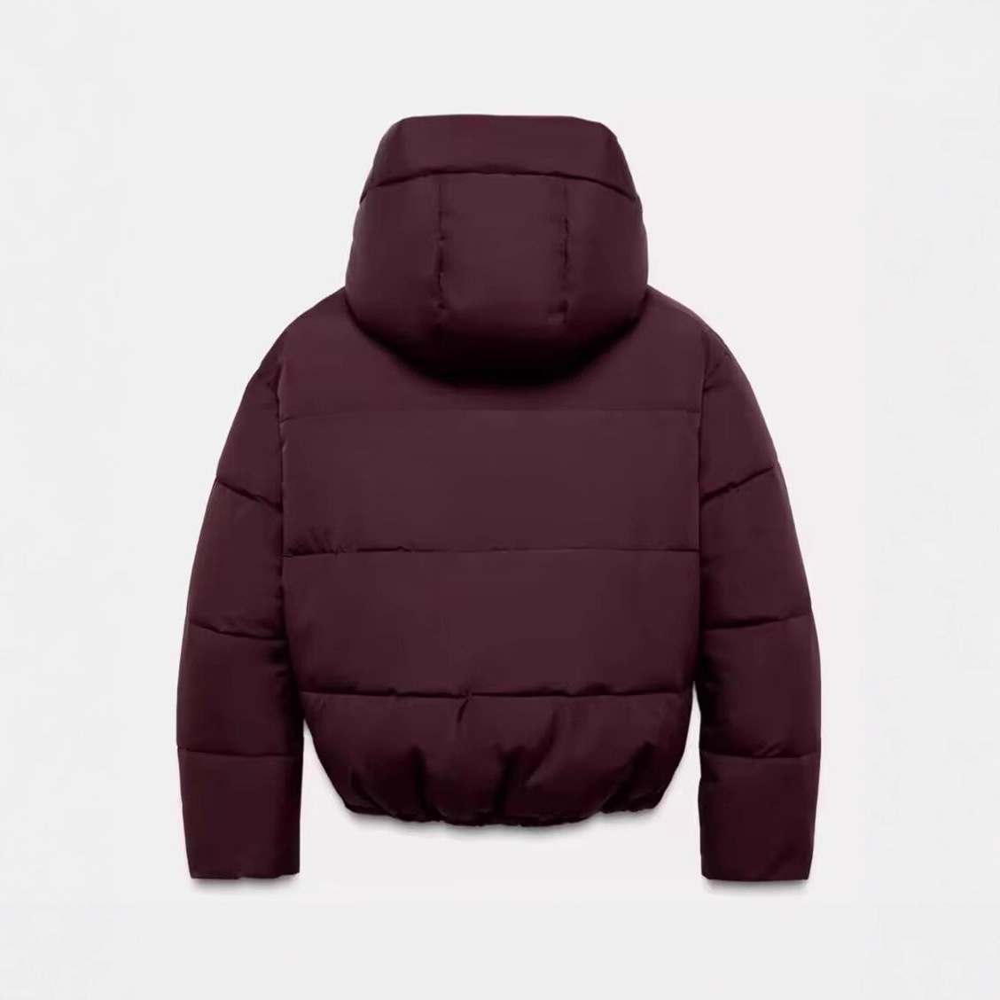 Two-tone Hooded Cotton Padded Jacketcoat - الصورة 4