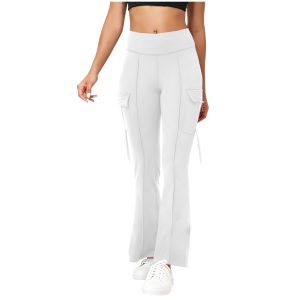 Womens Fashion Solid-Color High-Waisted Yoga Pants
