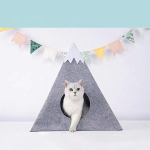 Snow Mountain Shape Semi-enclosed Felt Pet Kennel