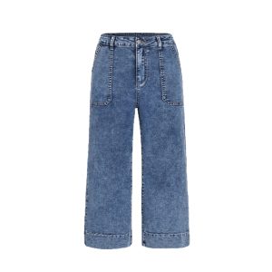 French-style Slimming Straight-leg Cropped Wide-leg Pants