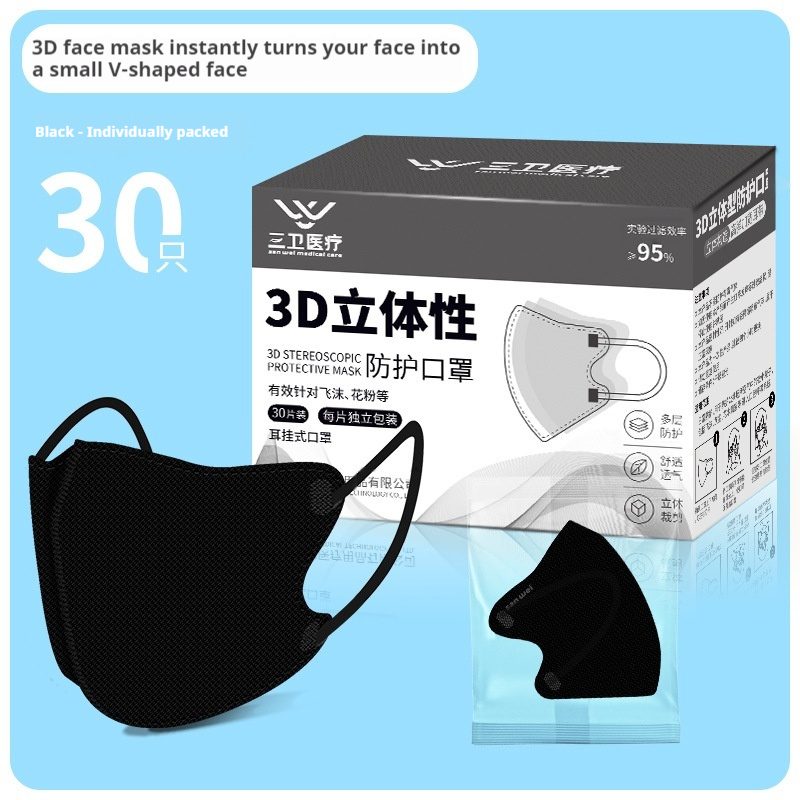 Summer Thin Cute V Face Ins Style Independent 3D Three-dimensional Mask 30 PCs - Image 8