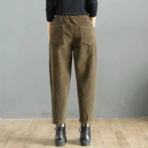 High-waisted Plus-size Casual Pants Loose Slim Harem Carrot Pants - الصورة 5