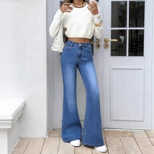 Casual High-street Slim Straight Bootcut Pants