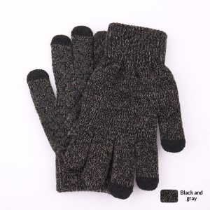Knitted Winter Warm Touchscreen Gloves Made Of Wool